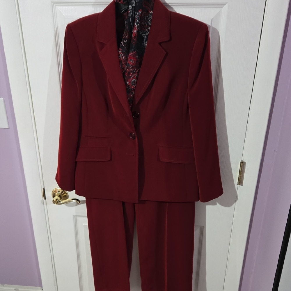 Kasper Rich Red Women's Suit